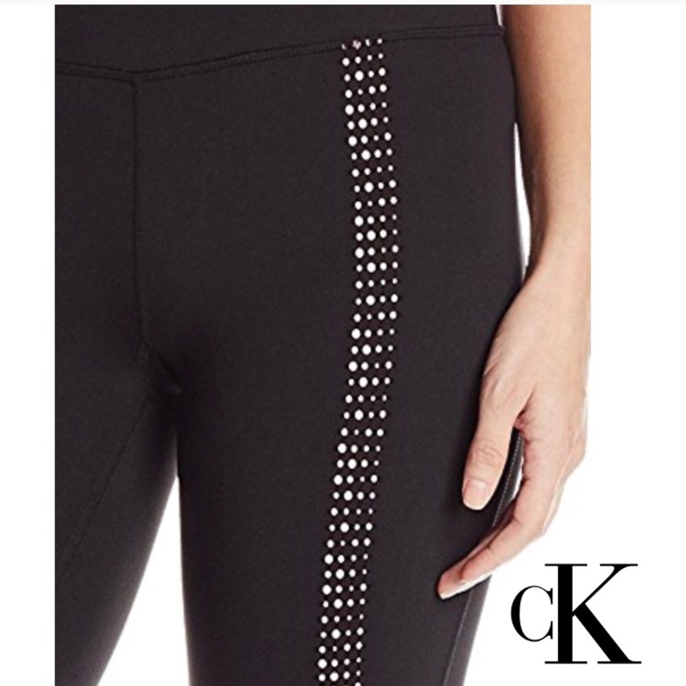 Calvin Klein Dotted Stripe Full Length Leggings - Picture 4 of 5